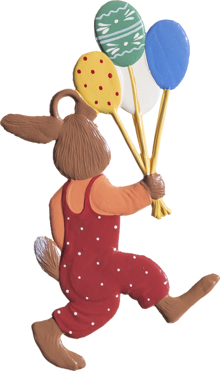 Hase mit Luftballons