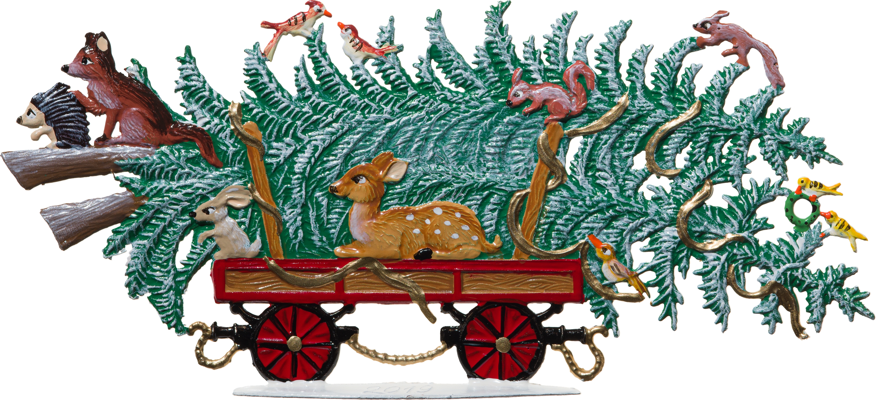 Weihnachts-Zug Wagen mit Baum